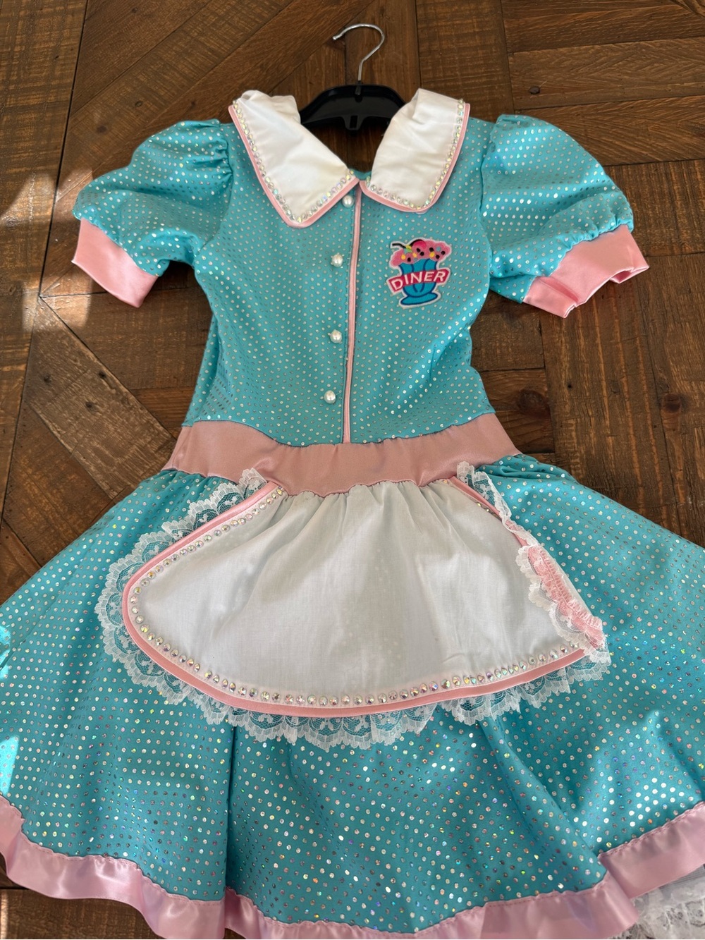 Wish Aqua & Pink Retro Diner Costume Dress
